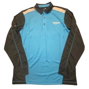 Amazon Blue and Black Men's Polo Shirt